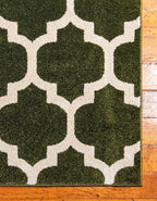 Rugs.com Lattice Collection Rug – 10 Ft Runner Dark Green Medium Rug Perfect - Image 6