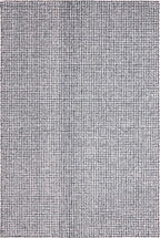 Hand-Tufted 100% Wool Pile Area Rug – Geometric Textured Grid Check Pattern – - Image 3