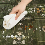 4x6 Area Rug for Bedroom Machine Washable, Non Slip Vintage Floral Kitchen Rugs - Image 8