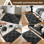 COSY HOMEER Plaid Door Mat 32" x 48", Dirt Trapper Entryway Rugs, Non-Slip - Image 8