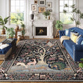 Rugcomf 8x10 Area Rugs Vibrant Tree of Life-Patterned Vintage Washable Area Rug by Rugcomf