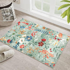Green Area Rug 2x3 Entryway Floral Boho Door Mat Indoor Washable Kitchen Carpet - Image 5