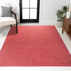 JONATHAN Y Haze Solid Low-Pile Red Indoor Area Rug 6x9, Minimalist, by JONATHANY