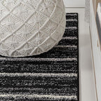 JONATHAN Y Williamsburg Minimalist Stripe Black/Cream Indoor Area Rug, - Image 6