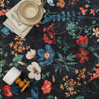 Floral Runner Rug 3x8 Washable Hallway Long Black Bedroom Carpet Non Slip - Image 7