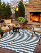 Unique Loom Outdoor Striped Collection Area Rug - Image 6