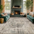 Taupe Brown Big Rugs for Living Room 9x12 by HazoHaus
