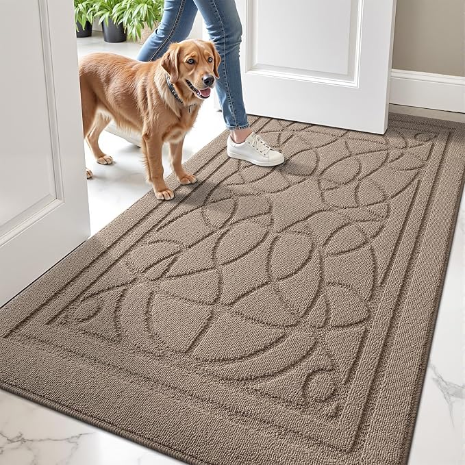 LUMI Door Mat Indoor Entrance 48"x72", Front Welcome Mat by LUMI