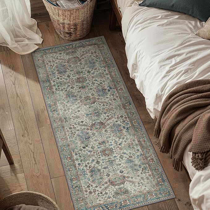 Bavni Bedroom Rug Runners for Hallways, Washable Runner Rug 2x10, Low Pile - Image 5