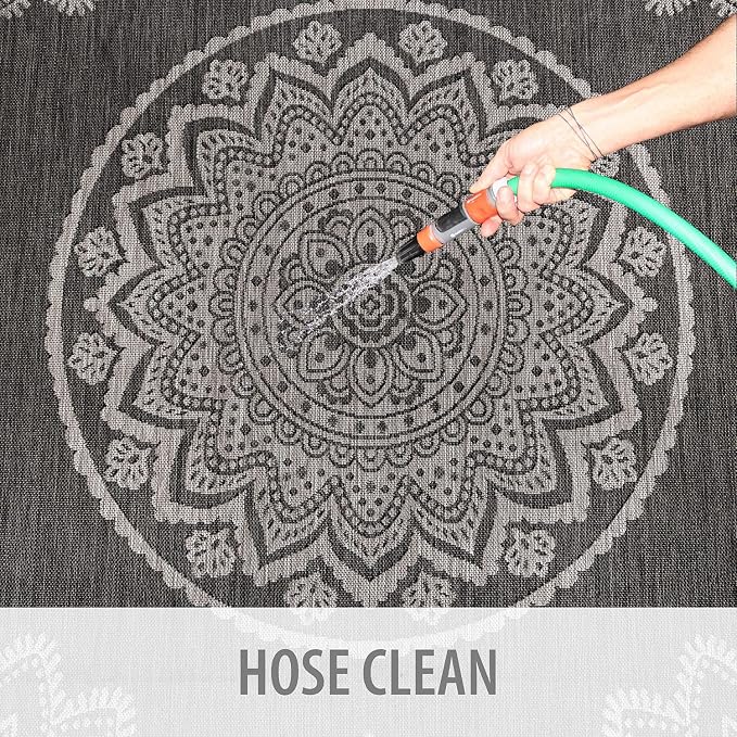 CAMILSON Outdoor Rug 8x10 Modern Area Rugs - Image 7