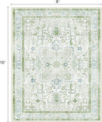 8x10 Area Rugs for Living Room, Machine Washable Non Slip Vintage Rugs - Image 2