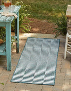 Unique Loom Outdoor Striped Collection Area Rug - Image 2