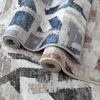 Blue 6X9 Area Rugs for Living Room Bedroom, Modern Abstract Large Carpet - Image 2