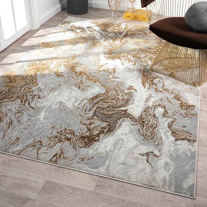 LUXE WEAVERS Marble Swirl Abstract Area Rug by LuxeWeavers