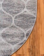 Rugs.com Lattice Frieze Collection Rug – 5' x 8' Oval Blue Multi Medium Rug - Image 9