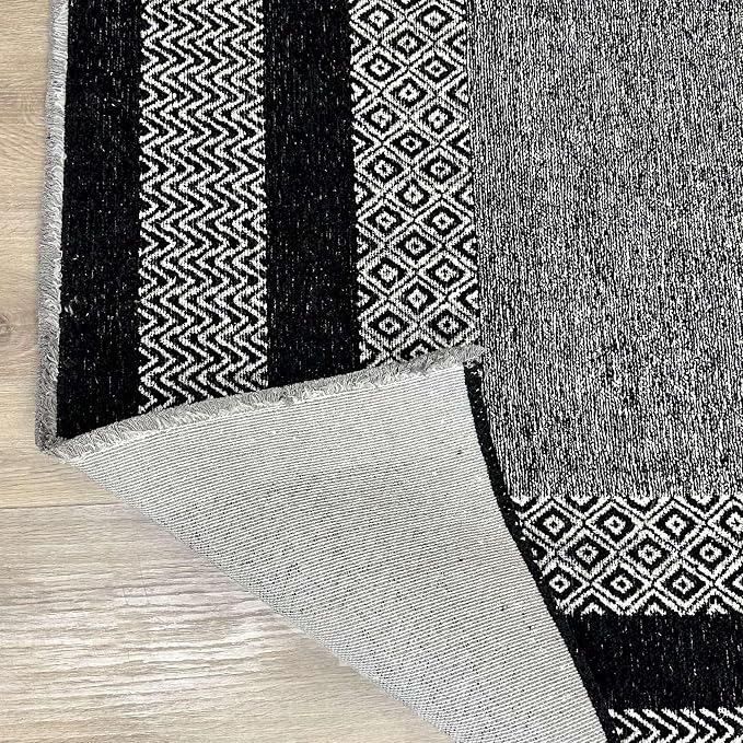 Alfa Rich 7x10 Black Washable Area Rugs - Image 6