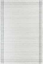 Mark&Day Wool Rugs, 2x8 Janmichael Solid and Border Gray/Ivory Runner Area Rug - Image 2