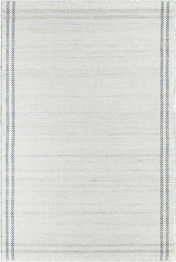 Mark&Day Wool Rugs, 2x8 Janmichael Solid and Border Gray/Ivory Runner Area Rug - Image 2