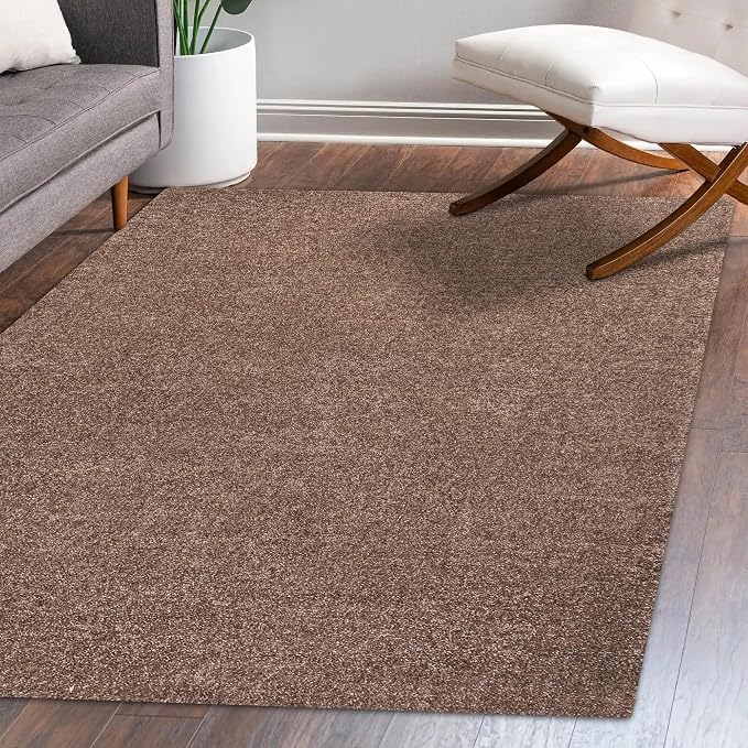Eyely UES100J-6 Supersoft Haze Solid Low-Pile Indoor Area Rug, Minimalist - Image 5