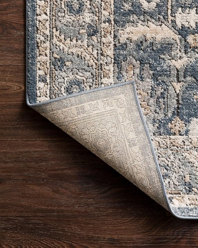 Loloi Teagan Collection TEA-03 Denim/Pebble 2'-8" x 10'-6" Runner Rug, Soft - Image 10