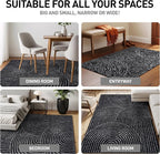 Rugshop Circles Arch Shag Area Rug Anthracite Dark Gray 4' x 6' Ideal - Image 4