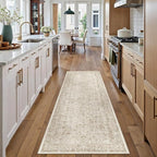Light Brown Runner Rug 2'6"x8' Washable Carpet - Image 5