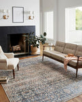 Loloi Chris Loves Julia Jules Collection JUL-06 Denim/Spice 2'-6'' x 9'-6'' by Loloi