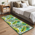 Green Botanical Tropical Leaves Rug 3.3x10ft - Image 4