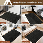 COSY HOMEER Door Mat, Dirt Trapper Entryway Rugs 24"x36", Non Slip Washable - Image 8