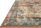 Loloi II Skye Collection SKY-07 Terracotta/Sky 5'-0" x 7'-6" Area Rug - Image 4