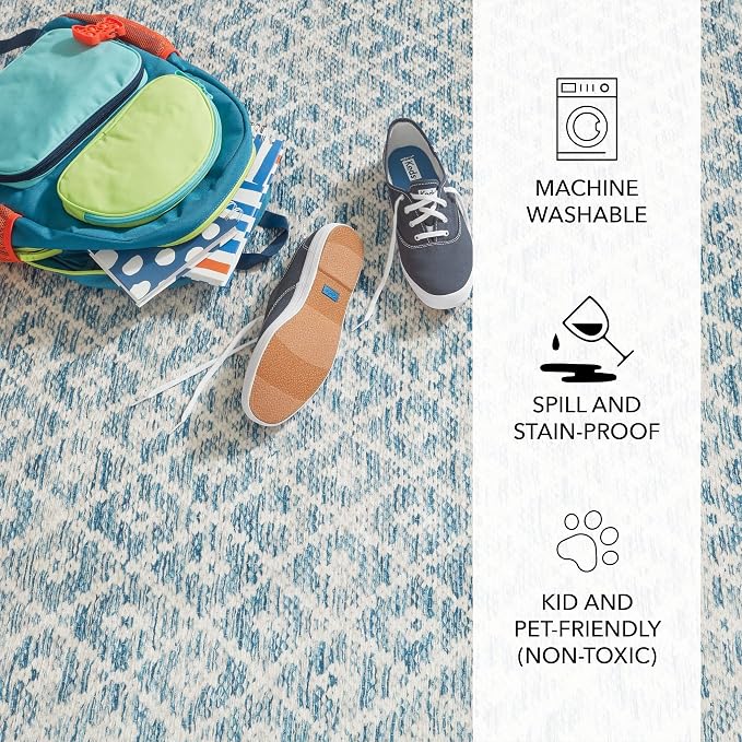 Dash and Albert Melange Diamond Machine Washable Area Rug - Image 3