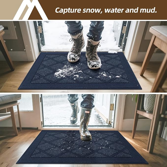 COSY HOMEER Non-Slip Door Mat 32"x48", Entryway Rugs Low Profile Absorbent Dirt - Image 2