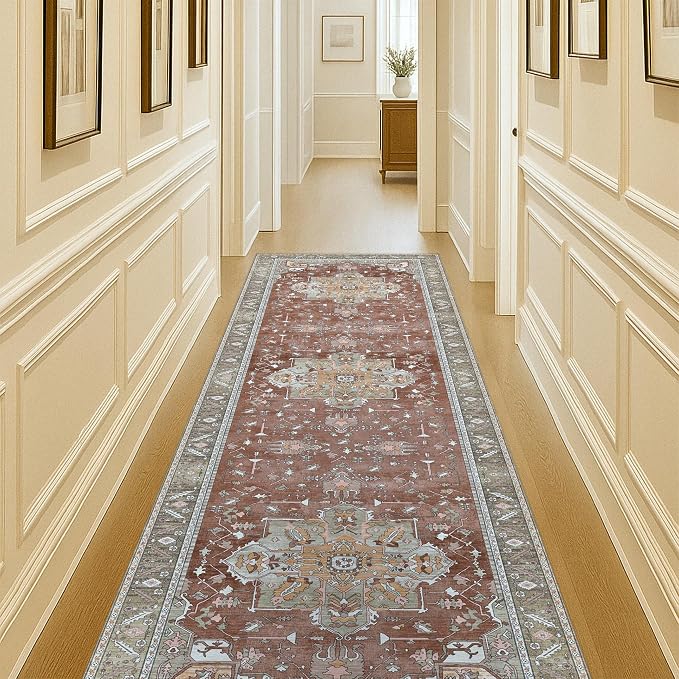 Washable Area Rug. Modern Farmhouse. Vintage. Turkish. Bohemian. Distressed. by FameLiving%7COushakRugs