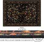 8x10 Area Rugs for Living Room, Machine Washable Non-Slip Carpet, Boho Floral - Image 2