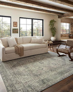 Loloi Magnolia Home by Joanna Gaines Sinclair Collection SIN-04 Natural/Sage by Loloi