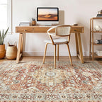 9x12 Area Rug Living Room: Machine Washable Boho Large Vintage Soft Rugs Stain - Image 7