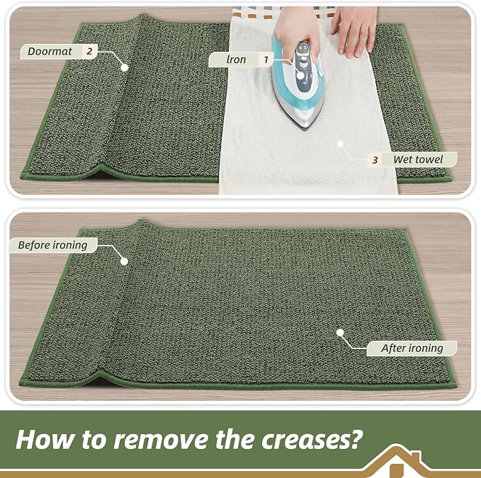BEQHAUSE Dirt Trapper Door Mat 24" x 36", Non-Slip Washable Doormats Entrance - Image 9