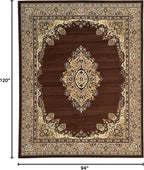 Unique Loom Reza Collection Traditional Persian Style Area Rug, 8 x 10 ft - Image 2