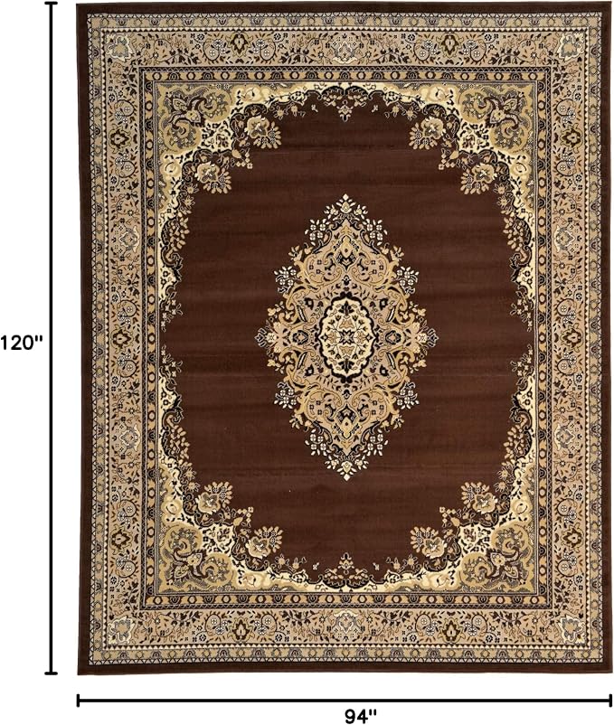 Unique Loom Reza Collection Traditional Persian Style Area Rug, 8 x 10 ft - Image 2
