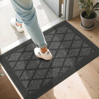 COSY HOMEER Non-Slip Door Mat 24"x36", Entryway Rugs Low Profile Absorbent Dirt by COSYHOMEER