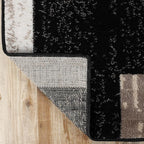 Superior Indoor Area Rug, Jute Backed, Modern Geometric Patchwork Floor Decor - Image 7