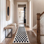 Rugshop Black and White Checkered Area Rug – High-Contrast Grid Pattern Carpet - Image 7