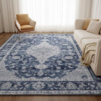 DUKINO 9x12 Area Rugs, Non Slip Distressed Living Room Rugs, Soft Large - Image 2