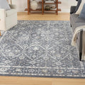 Nourison Home Astra Machine Washable Dark Blue 7'10" x 10' Area Rug by NourisonHome