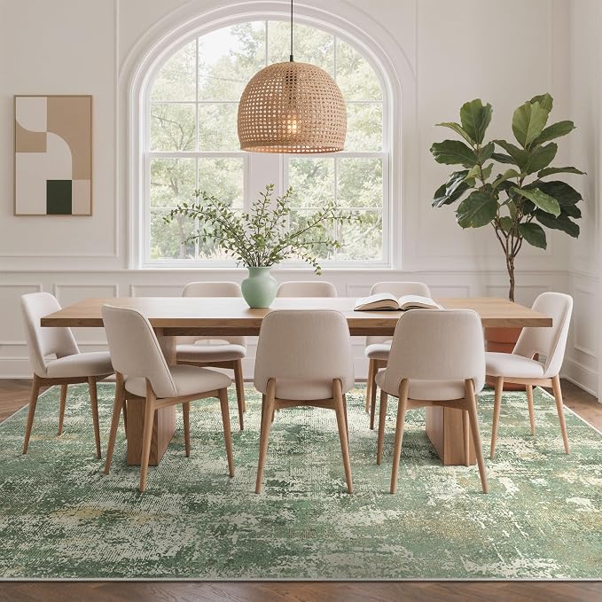 GENIMO Abstract Area Rug 9x12, Washable Large Modern Rug Non Slip, Low Pile - Image 4