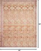 Loloi Layla Collection LAY-16 Natural/Spice 3'-6" x 5'-6" .13" Thick Accent Rug - Image 2