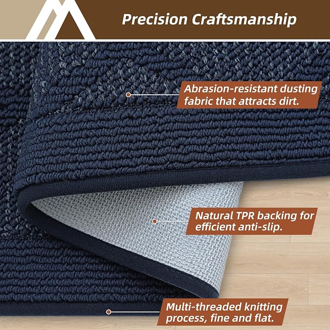 COSY HOMEER Non-Slip Door Mat 20"x32", Entryway Rugs Low Profile Absorbent Dirt - Image 3