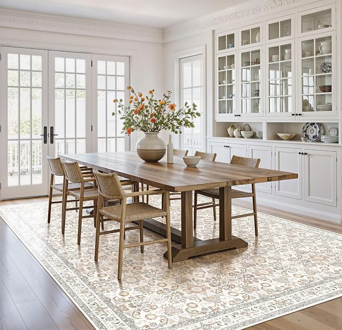 WITSHOCK Living Room Area Rugs 10x13: Soft Non-Slip Backing Washable Rugs - Image 2
