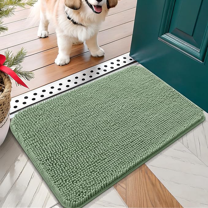 OLANLY Dog Door Mat for Muddy Paws 24x16, Absorbs Moisture and Dirt, Absorbent by OLANLY