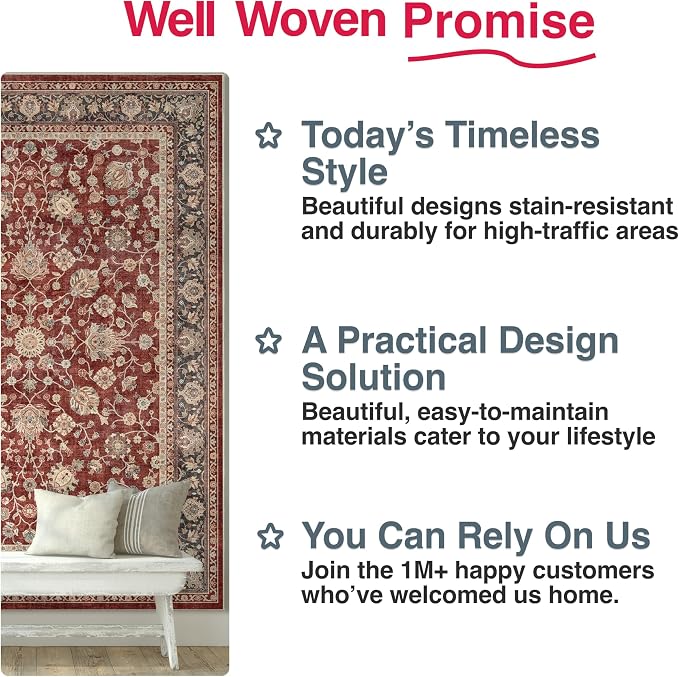 Well Woven Asha Rome Red 2'3" x 7'3" Runner Rug - Image 8